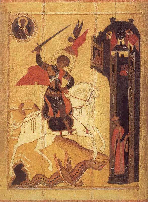 The Miracle of Saint George Sltying the Dragon, unknow artist